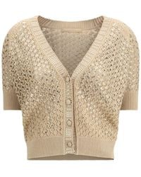 Ermanno Scervino - Short-Sleeved Cardigan - Lyst