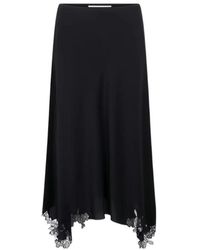 Stella McCartney - Lace-Detail Midi Skirt - Lyst