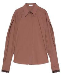 Brunello Cucinelli - Long-Sleeve Layered Shirt - Lyst