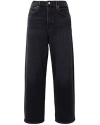 Agolde - High-Waist Wide-Leg Denim Trousers - Lyst
