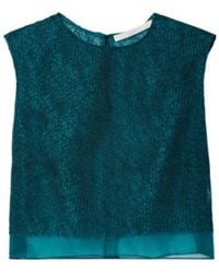 Jason Wu - Layered Textured Lace Cropped Top - Lyst