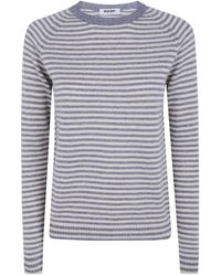 Baserange - Striped Crew Neck Knit Sweater - Lyst