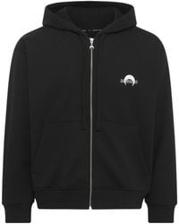Marine Serre - Ms Sport Logo Printed Zipped Hoodie - Lyst