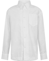 Ami Paris - Sharp Collar Long Sleeve Plain Shirt - Lyst