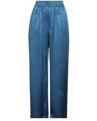 Burberry - Solid Color Jacquard Satin Pants - Lyst
