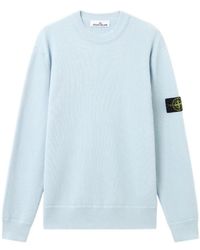 Stone Island - Logo Patch Crewneck Sweatshirt - Lyst