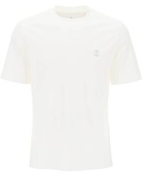 Brunello Cucinelli - Logo Printed Crewneck T-Shirt - Lyst