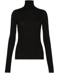 Sportmax - Spxcentro Ribbed Turtleneck Knitted Top - Lyst