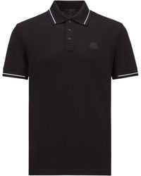Moncler - Logo Patch Short-Sleeved Polo Shirt - Lyst