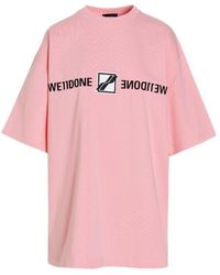 we11done - Logo Print Short-Sleeved T-Shirt - Lyst