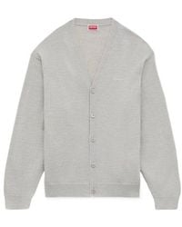 KENZO - Signature Embroidered Cardigan - Lyst