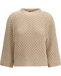 Fabiana Filippi - Open Knit Crewneck Jumper - Lyst