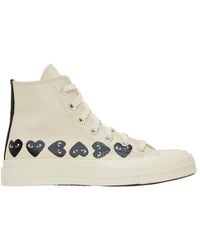 COMME DES GARÇONS PLAY - Converse X Comme Des Garçons Play Lace High-Top Skate Shoes - Lyst