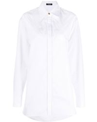 Versace - Cut-Out Long Sleeved Shirt - Lyst
