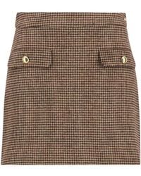 Barbour - Sophia Mini Wool Skirt - Lyst