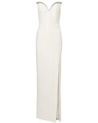 Roland Mouret - Embellished Strapless Crêpe Gown - Lyst