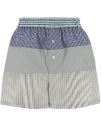 Moschino - Striped Embroidered Shorts - Lyst