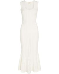 LoveShackFancy - Square-Neck Mid-Length Knit Dress - Lyst