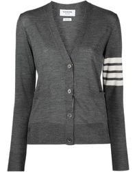Thom Browne - 4 Bar V-Neck Cardigan - Lyst