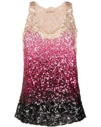 Ermanno Scervino - Sequin Embellished Tank Top - Lyst