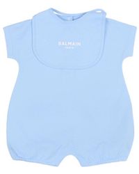 Balmain - Logo-Detail Romper Set - Lyst