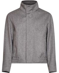 Lardini - High Neck Long-Sleeved Jacket - Lyst