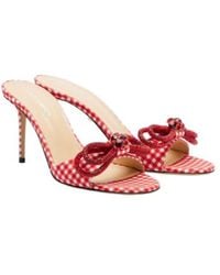 Mach & Mach - Double Bow 85 Gingham Mules - Lyst