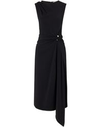 Veronica Beard - Freja Draped Crepe-Blend Midi Dress - Lyst