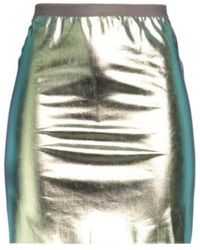 Rick Owens - Simple Metallic Pencil Skirt - Lyst