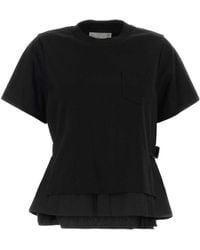 Sacai - Layered Belted T-Shirt - Lyst