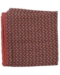 Brunello Cucinelli - Geometric Pattern Pocket Square - Lyst