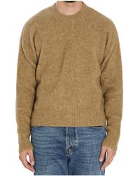 Ami Paris - Logo Embroidered Crewneck Jumper - Lyst