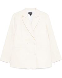 A.P.C. - Lucy Double-Breasted Blazer - Lyst