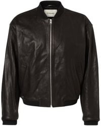 FRAME - Leather Bomber Jacket - Lyst