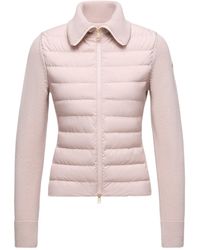 Moncler - Padded Zip-Up Wool Cardigan - Lyst