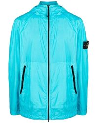 Stone Island - Zip-Up Hooded Jacket - Lyst