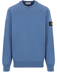 Stone Island - Logo Patch Crewneck Sweatshirt - Lyst