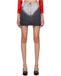 Pushbutton - Brief-Washed Denim Midi Skirt - Lyst