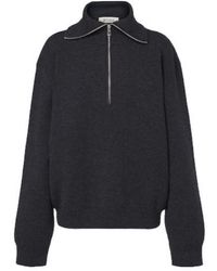 Rohe - Wool And Cashmere Half-Zip Sweater - Lyst