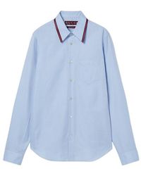 Gucci - Web Trim Oxford Shirt - Lyst