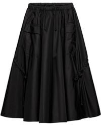 Prada - Elasticated Waistband Midi Skirt - Lyst
