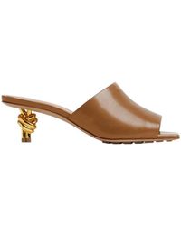 Bottega Veneta - Knot Detailed Open-Toe Mules - Lyst