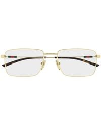Gucci - Eyewear Rectangle Frame Glasses - Lyst