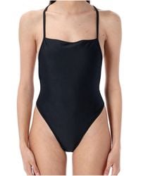 Marine Serre Swimsuit in Black | Lyst