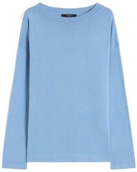 Weekend by Maxmara - Silk-Cotton Boat-Neck Sweater - Lyst
