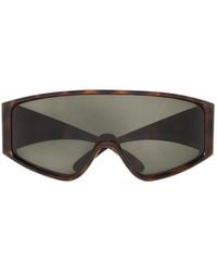 Saint Laurent - Sl 969 Tortoiseshell-Effect Shield-Frame Sunglasses - Lyst