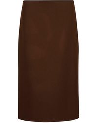 Ermanno Scervino - Wool Midi Skirt - Lyst