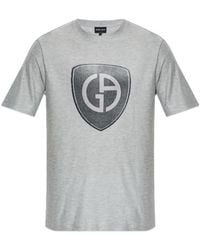 Giorgio Armani - Logo-Detailed Crewneck T-Shirt - Lyst
