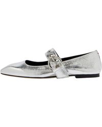 Aeyde - Print Pointed Mary Jane Flats - Lyst