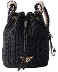 Prada - Crochet Mini Bucket Bag - Lyst